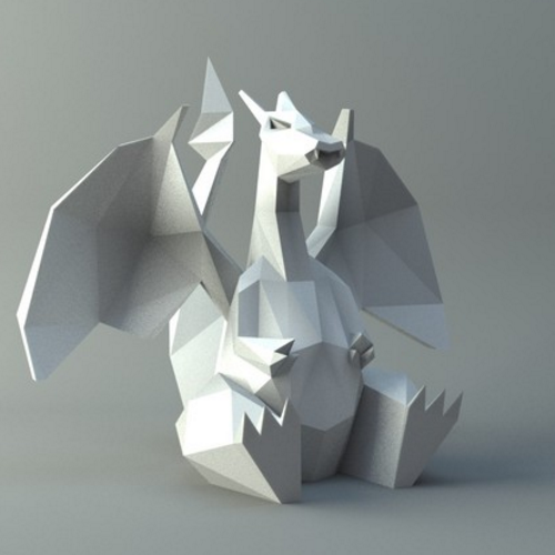 一只喷火龙模型 3D打印模型渲染图