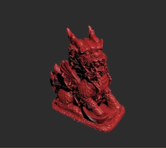 風火麒麟模型 3D打印模型渲染圖