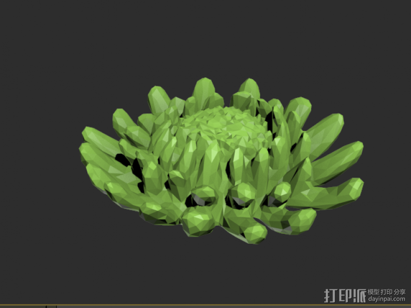 向日葵的花瓣 3D打印模型渲染图