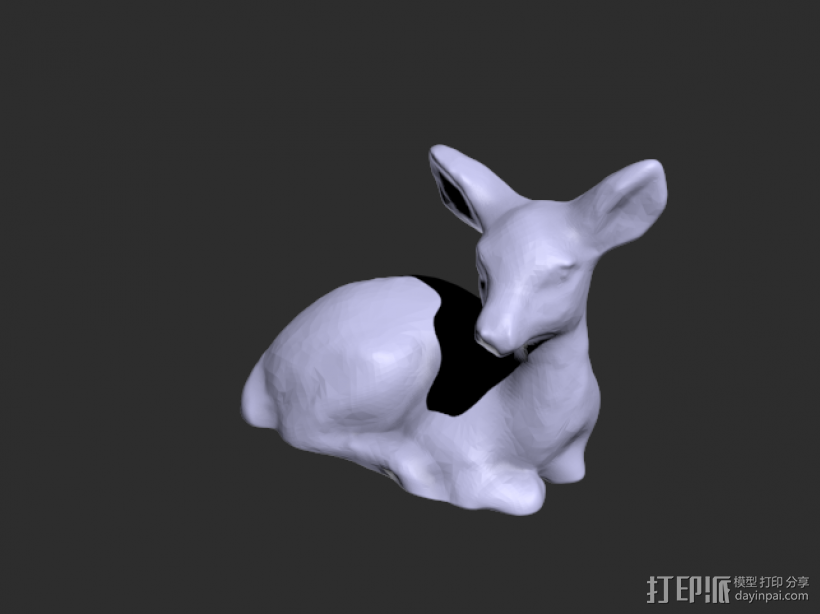 森林小鹿模型 3D打印模型渲染图