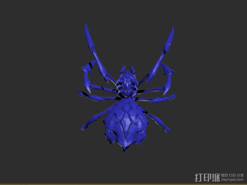 结网蜘蛛模型 3D打印模型渲染图
