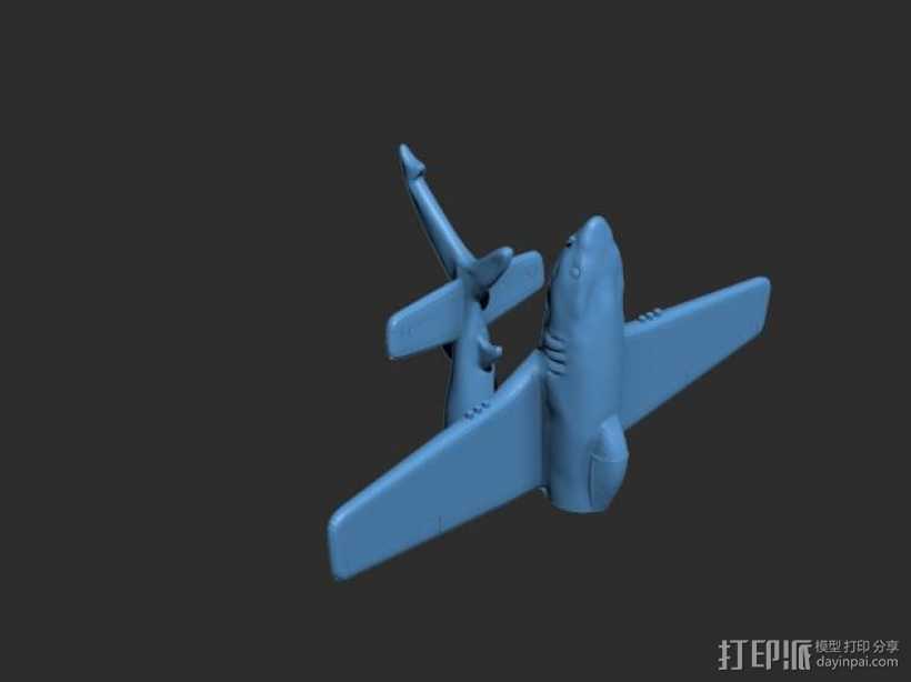 蓝色鲨鱼模型 3D打印模型渲染图
