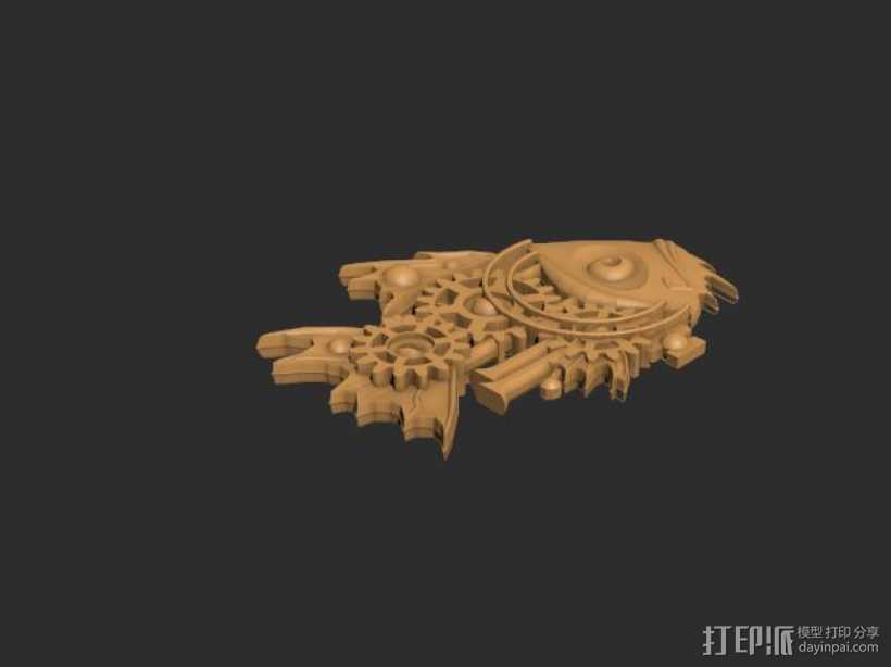 鲤鱼摆饰模型 3D打印模型渲染图