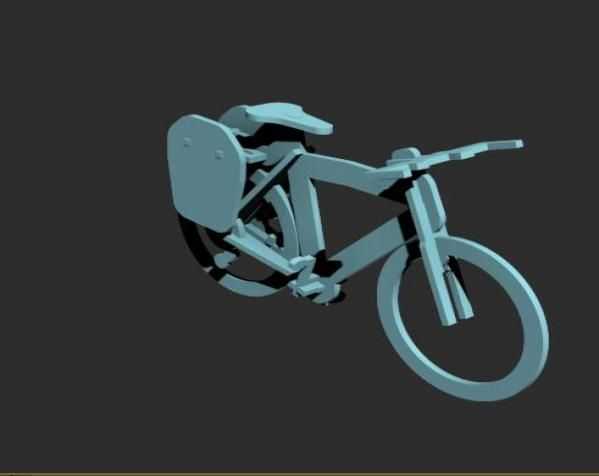 拼版自行车模型 3D打印模型渲染图