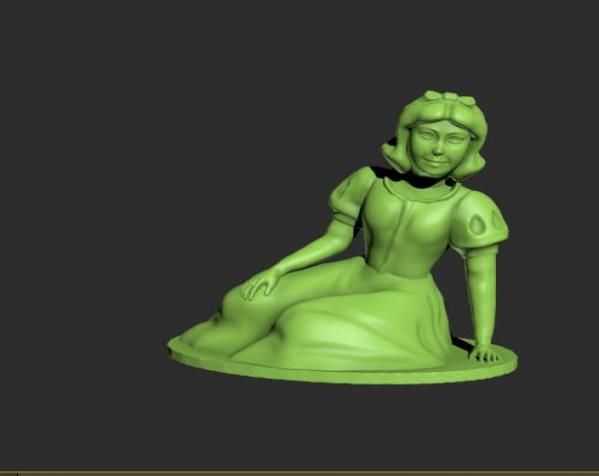童话白雪公主 3D打印模型渲染图