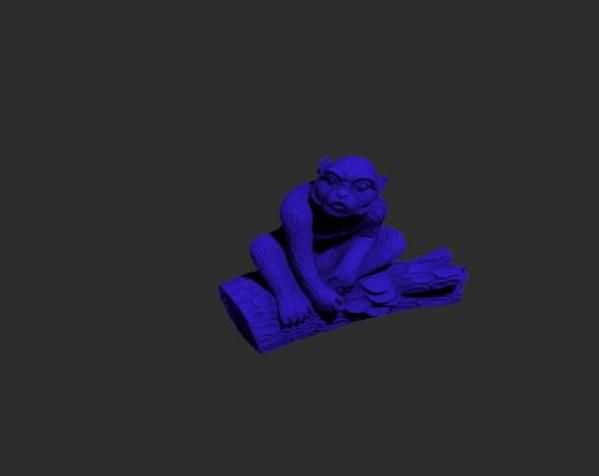 十二生肖动物猴 3D打印模型渲染图