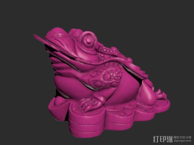 咬钱蟾蜍模型 3D打印模型渲染图