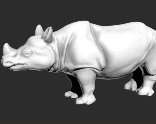 大自然犀牛模型 3D打印模型渲染图