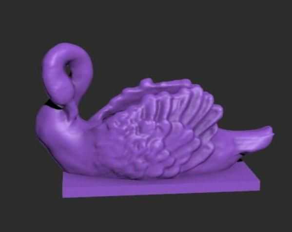 美丽天鹅模型 3D打印模型渲染图