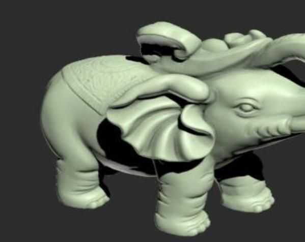 可爱大象模型 3D打印模型渲染图