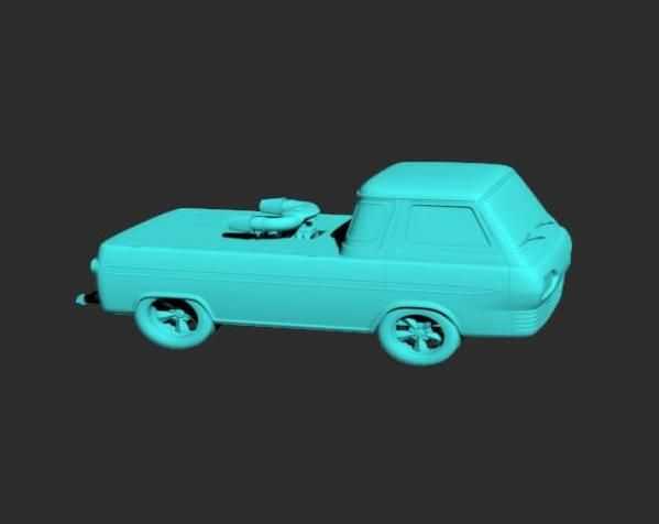 运货小汽车模型 3D打印模型渲染图