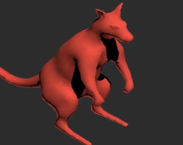 澳大利亚袋鼠模型 3D打印模型渲染图