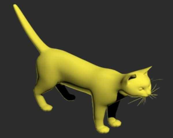 动物界猫模型 3D打印模型渲染图