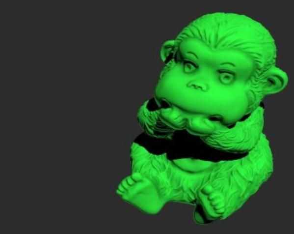 顽皮小猴模型 3D打印模型渲染图