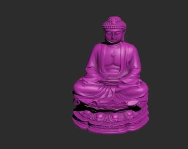石庙佛陀模型 3D打印模型渲染图