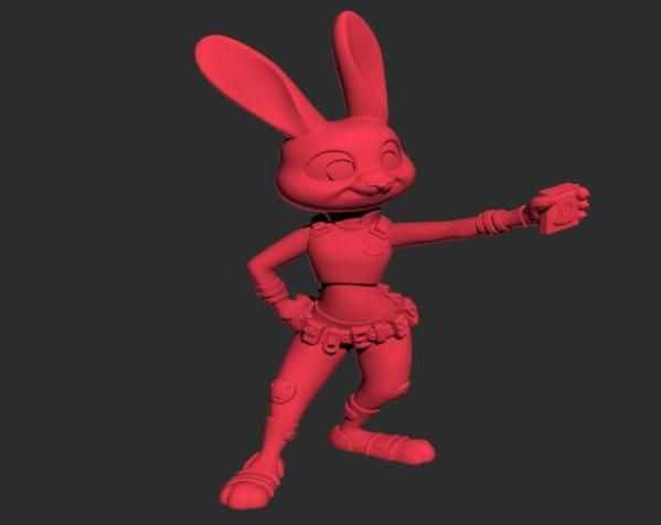 精美兔子模型 3D打印模型渲染图