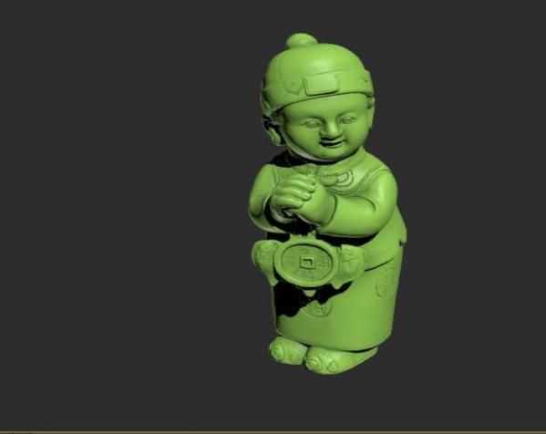 迎新贺岁男童 3D打印模型渲染图