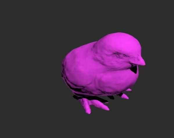 活体小鸡仔模型 3D打印模型渲染图