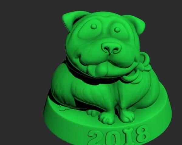 2018幸运狗模型 3D打印模型渲染图