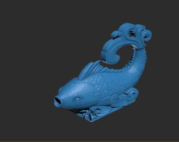 肥美鲤鱼模型 3D打印模型渲染图