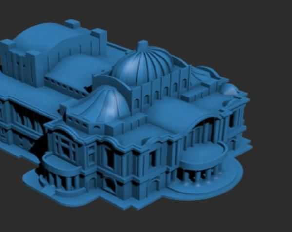 墨西哥宫建筑模型 3D打印模型渲染图