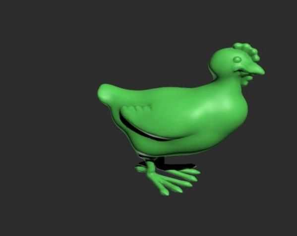 山上母鸡模型 3D打印模型渲染图