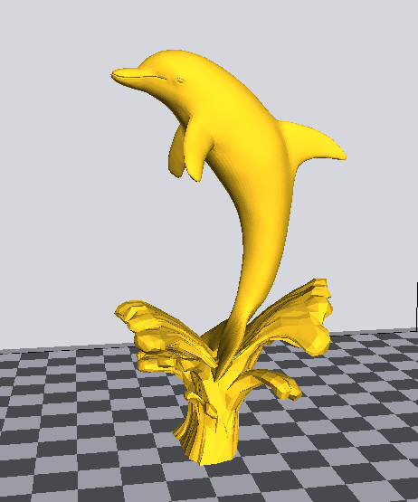 海豚逐浪模型 3D打印模型渲染图