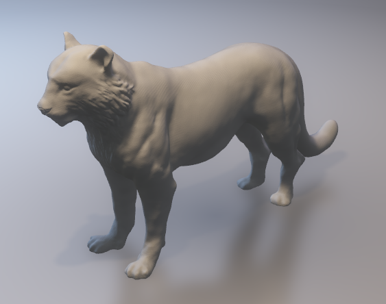 百兽之王老虎 3D打印模型渲染图