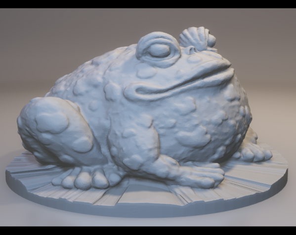 胖胖的蟾蜍模型 3D打印模型渲染图