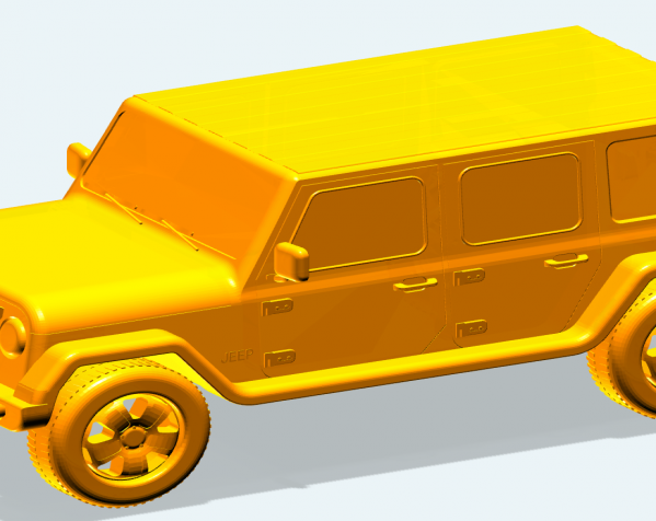 牧马人吉普汽车模型 3D打印模型渲染图