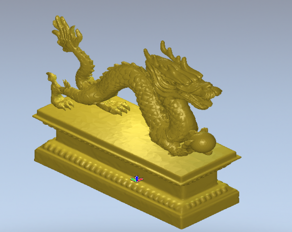中国龙 3D 模型stl格式 3D打印模型渲染图