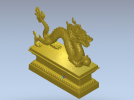 中国龙 3D 模型stl格式