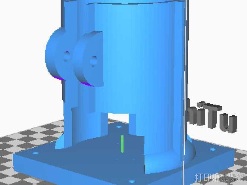 木工修边机木工铣架子 3D打印模型渲染图