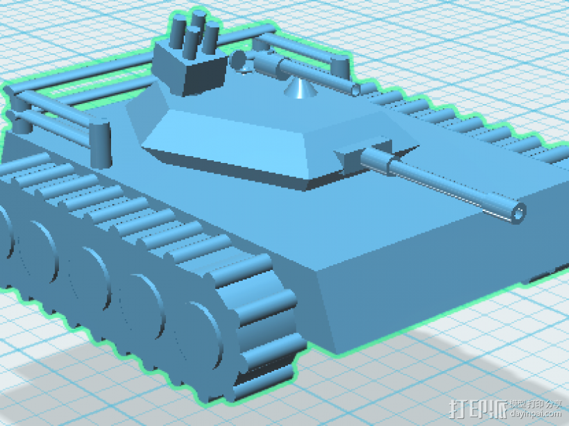 99式中国坦克 3D打印模型渲染图
