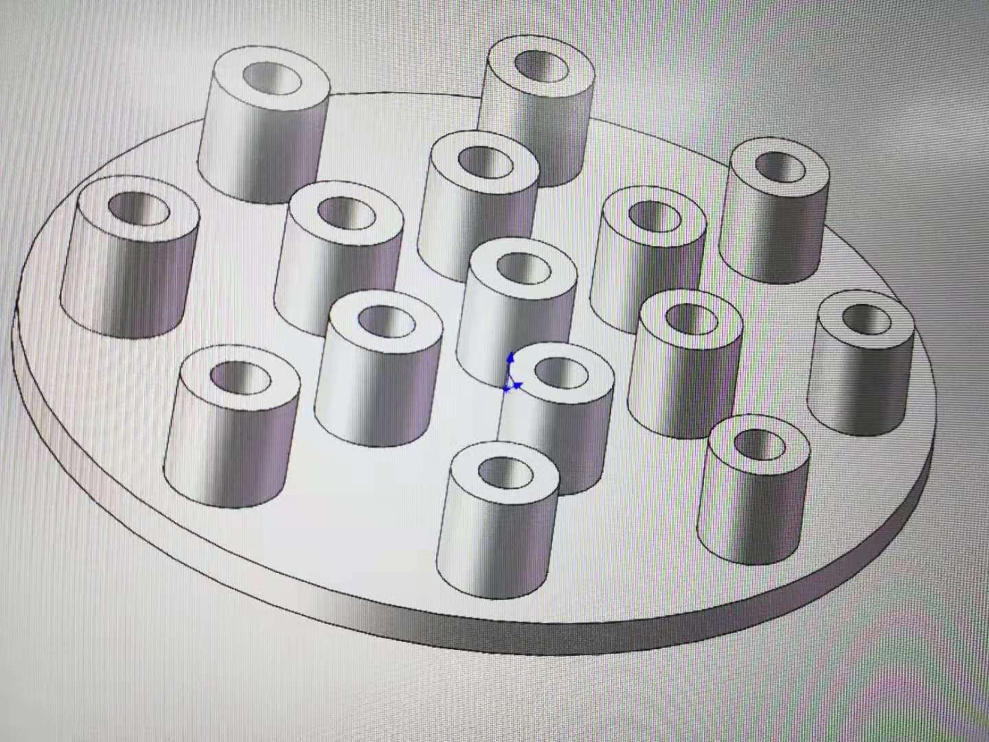 插头底盘，一个底盘加上一根根圆柱