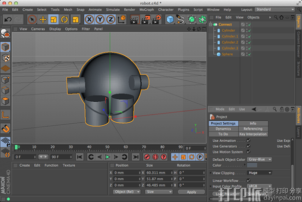 最佳3D打印軟件工具之Cinema 4D