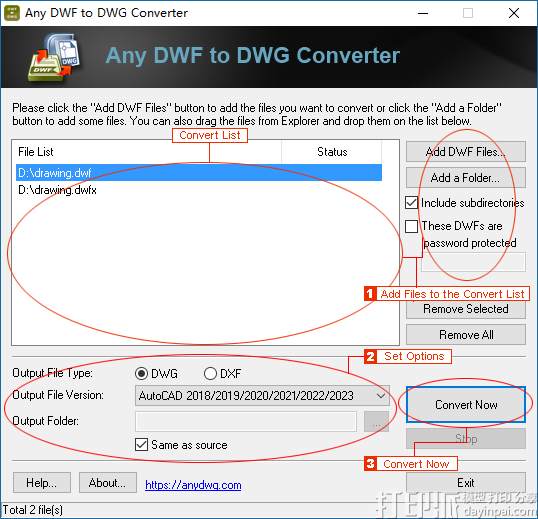 Any DWF to DWG Converter DWF到DWG转换器