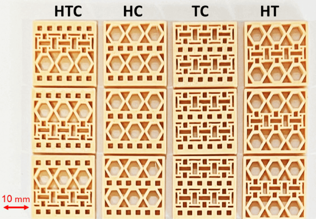 研究人员3D打印出混合拉胀超材料 其能量吸收能力是实体PLA的三倍