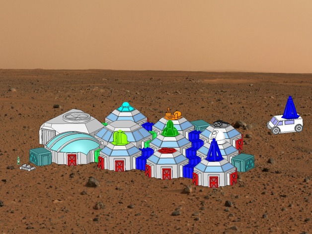迷你火星基地模型