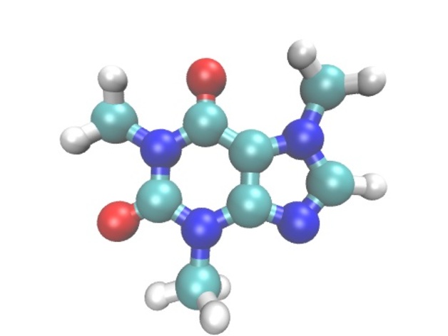 咖啡因分子模型