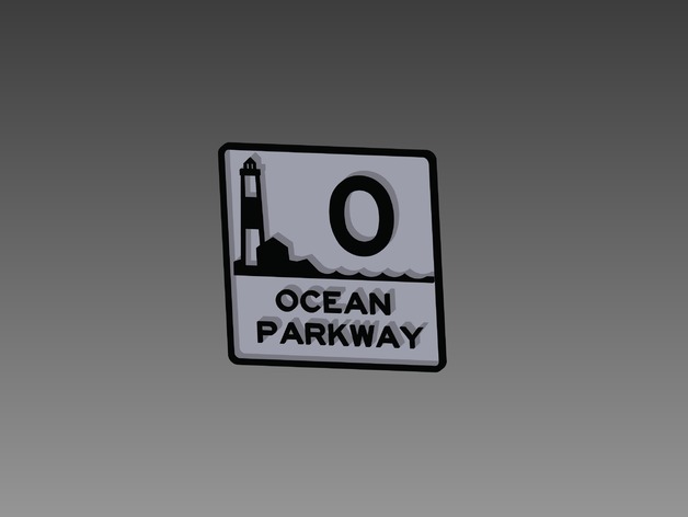Ocean Parkway海洋公园大道标志