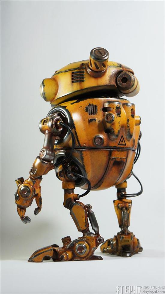 艺术家用3d打印制作出蒸汽朋克机器人eddie 很精美很逼真