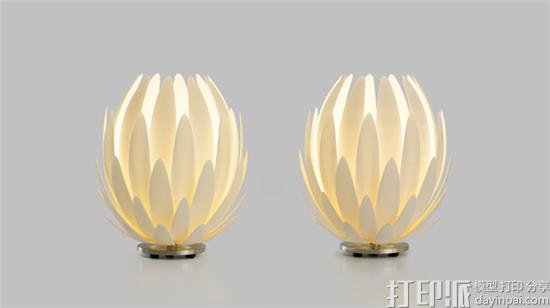 芬兰艺术家3D打印出视觉效果惊艳的家用照明莲花灯Lily Light.jpg