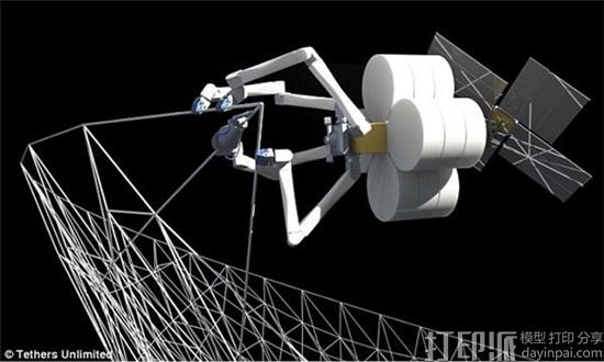 SpiderFab计划：研发能在太空中3D打印卫星的“蜘蛛”机器人.jpg