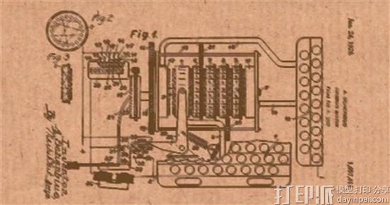 法国大学生运用3D打印重建密码装置英格玛机Enigma Machine.jpg 法国大学生运用3D打印重建密码装置英格玛机Enigma Machine.jpg