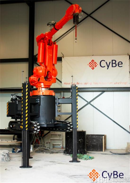 荷兰建筑公司CyBe Construction开发出移动式混凝土3D打印机