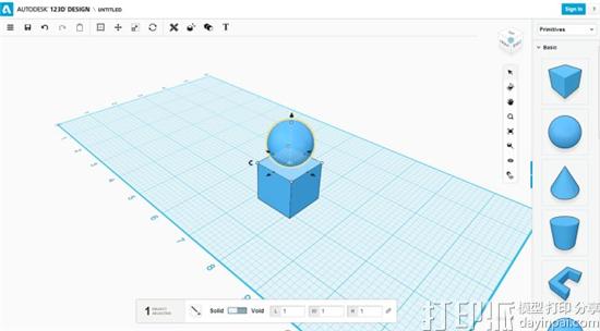 初学者适用的3D建模软件——123D Design