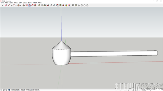使用sketchup软件设计出小锤子3D打印模型教程