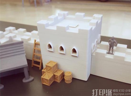 创客3D打印中世纪城堡积木玩具 模型文件可免费下载
