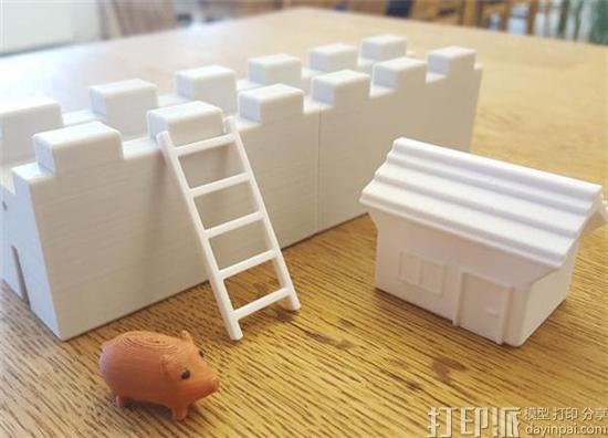 创客3D打印中世纪城堡积木玩具 模型文件可免费下载